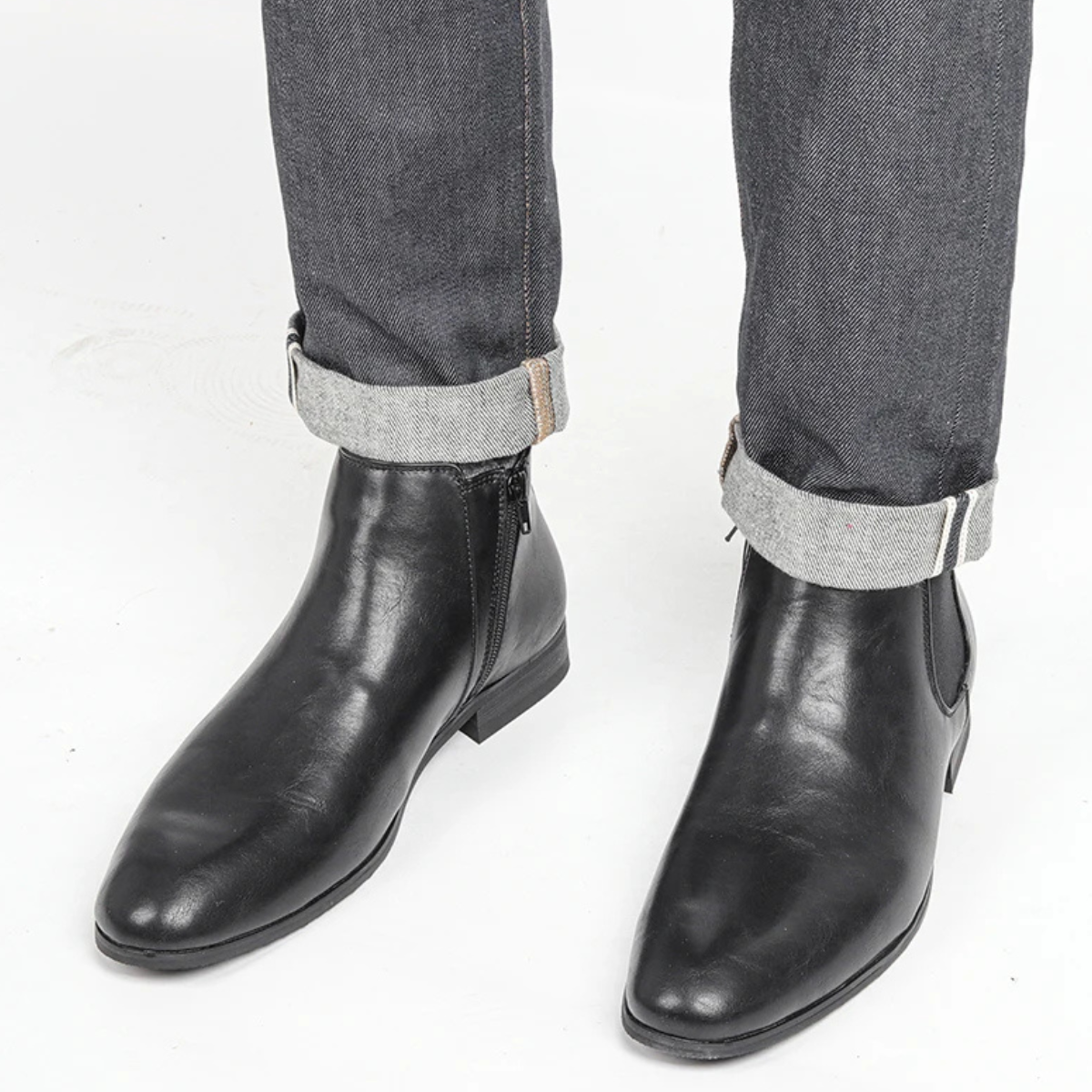 The Agrigento Men’s Chelsea Leather Ankle Boots with Elastic Side Panels