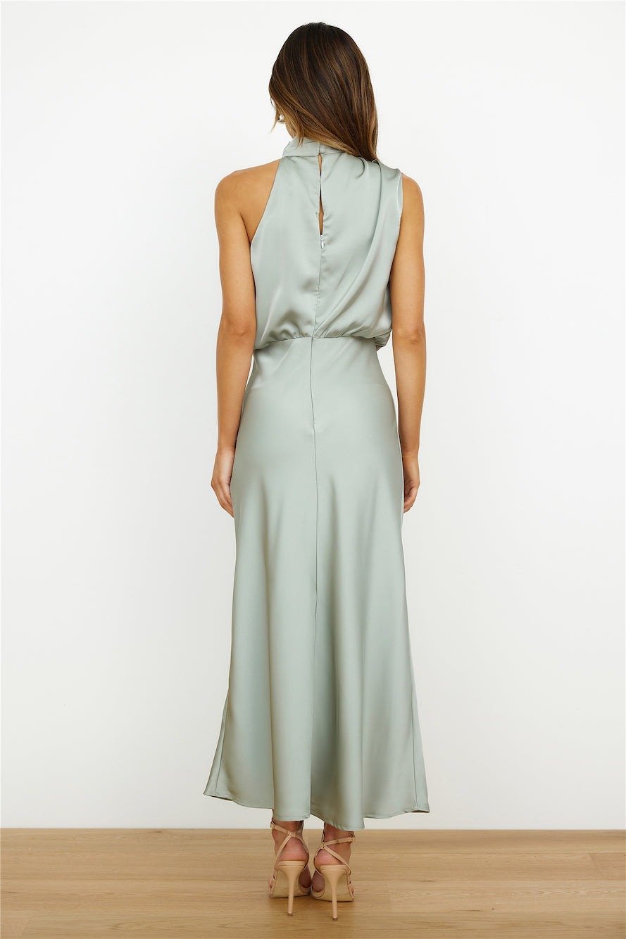 Women's Maxi Dress with Asymmetric Neckline