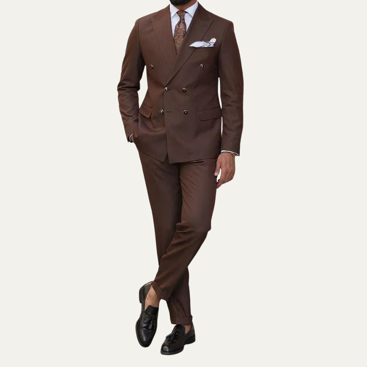 The Westminster Men's Elegant Double Breasted Suit – Slim Fit Formal 2
