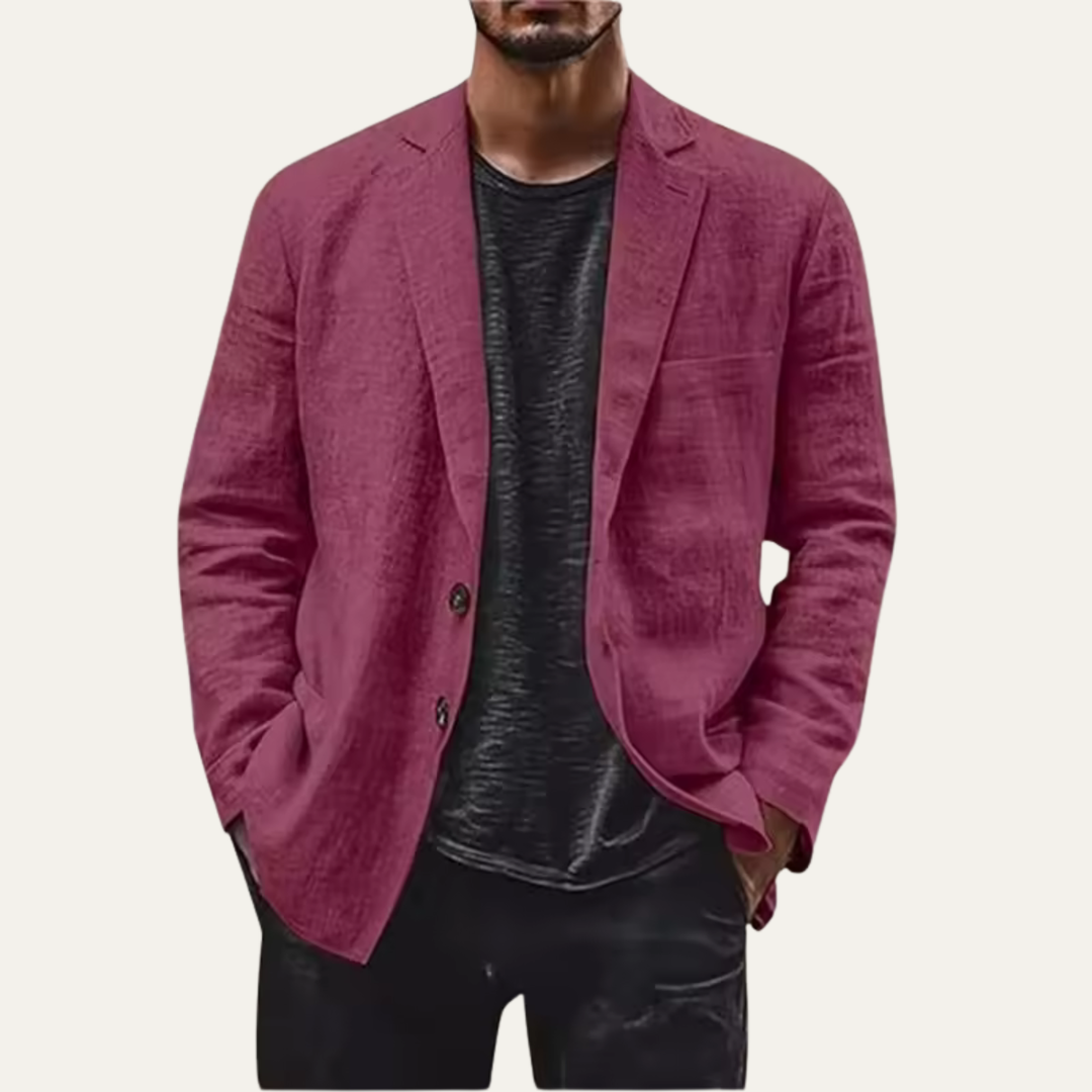 The Woodside Men’s Lightweight Linen Blazer