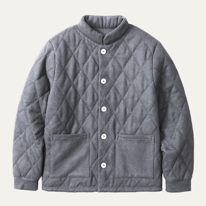 The Richmond Hill Men’s Vintage Quilted Padded Stand Collar Jacket