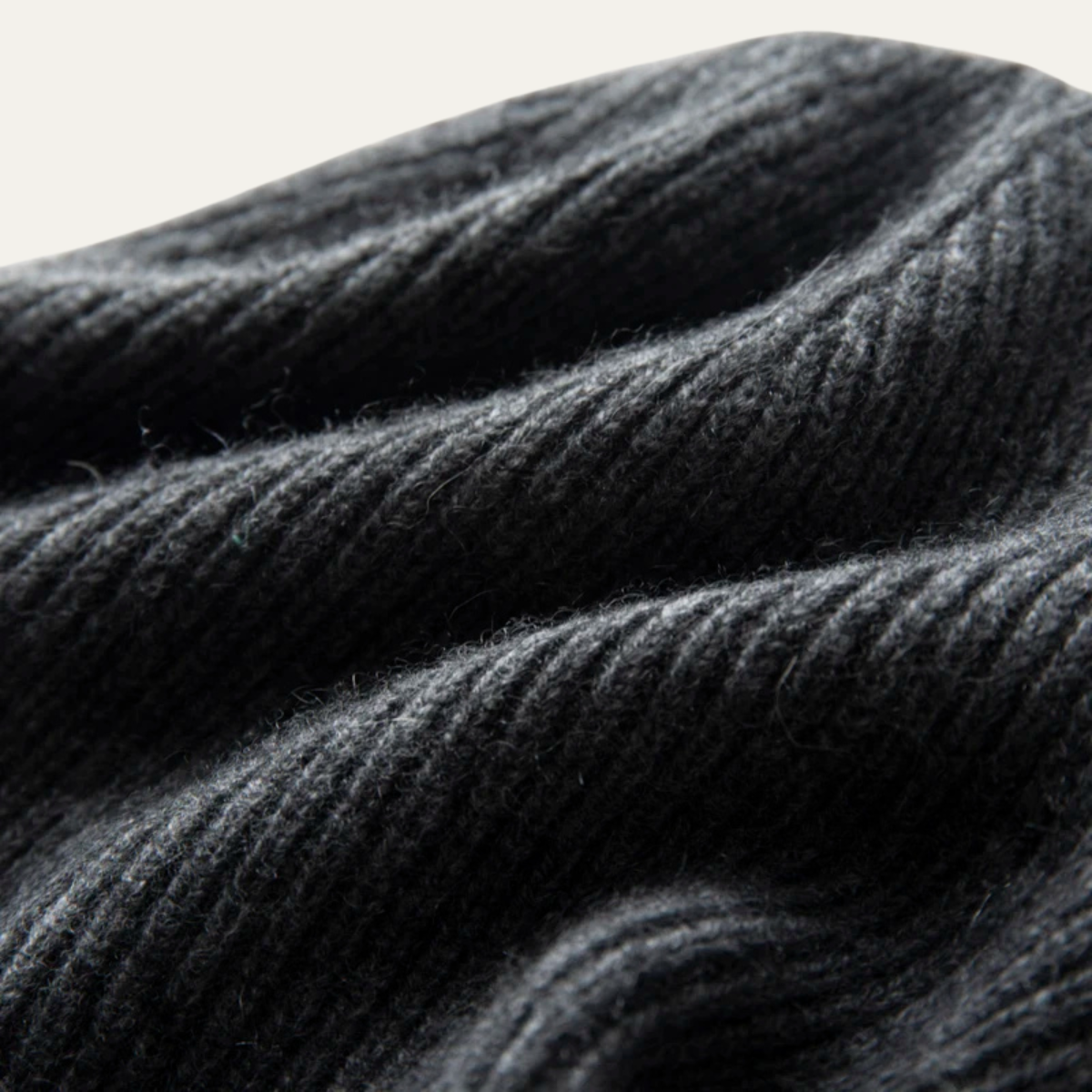 The Rockford Men's Soft Ribbed Knit Cashmere Beanie