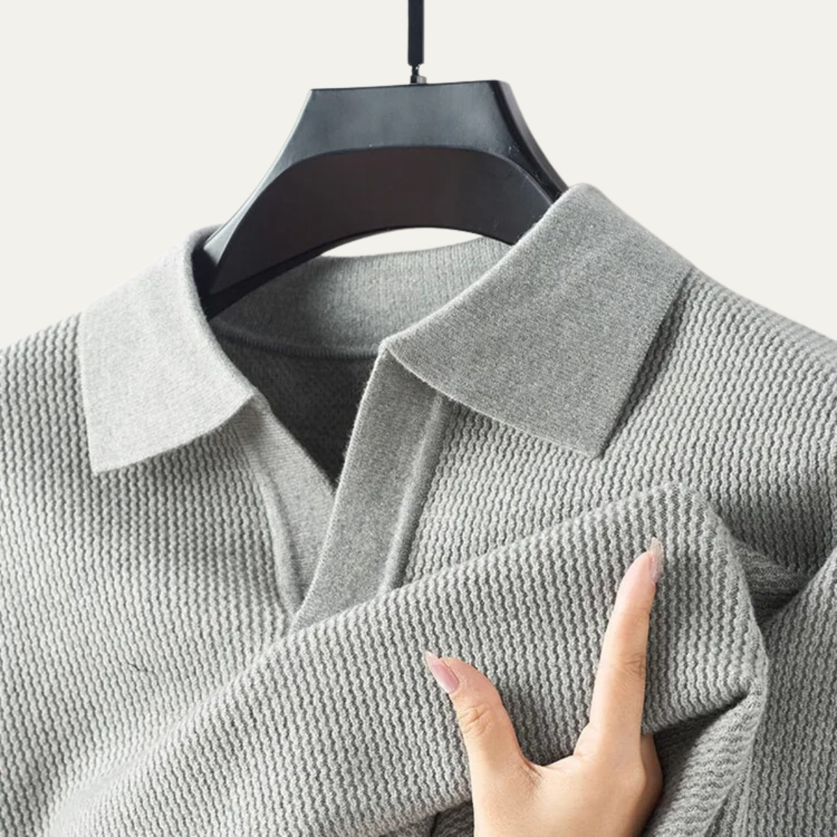 The Moncalvo Men’s Cashmere Knit Shirt Collar Sweater