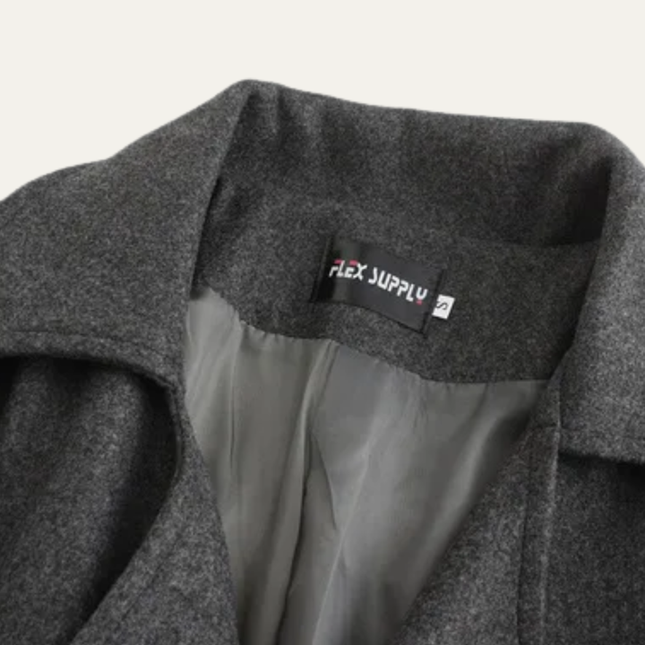 The Prescott Men’s Double Breasted Long Trench Coat – Wool Blend Overcoat