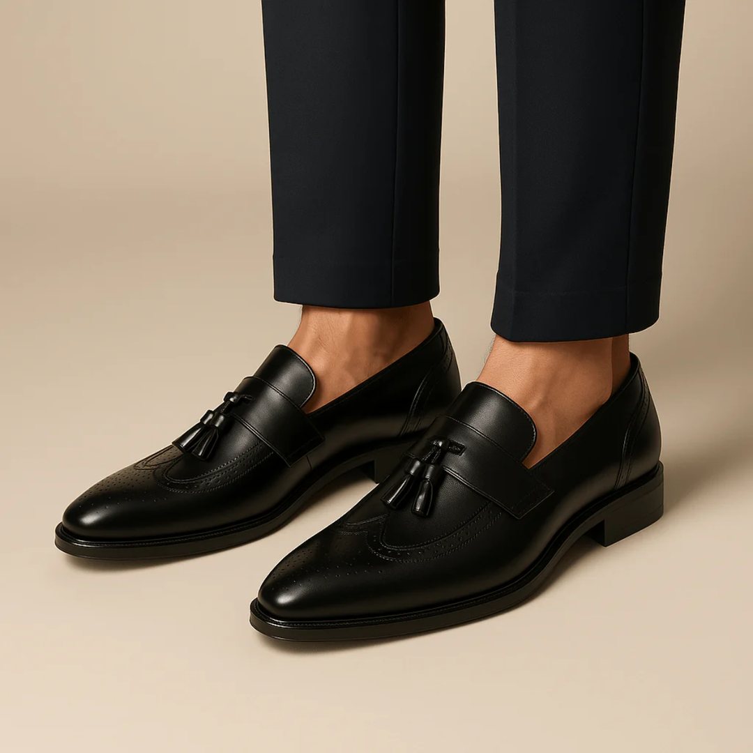 The Viareggio Men’s Leather Penny Loafers