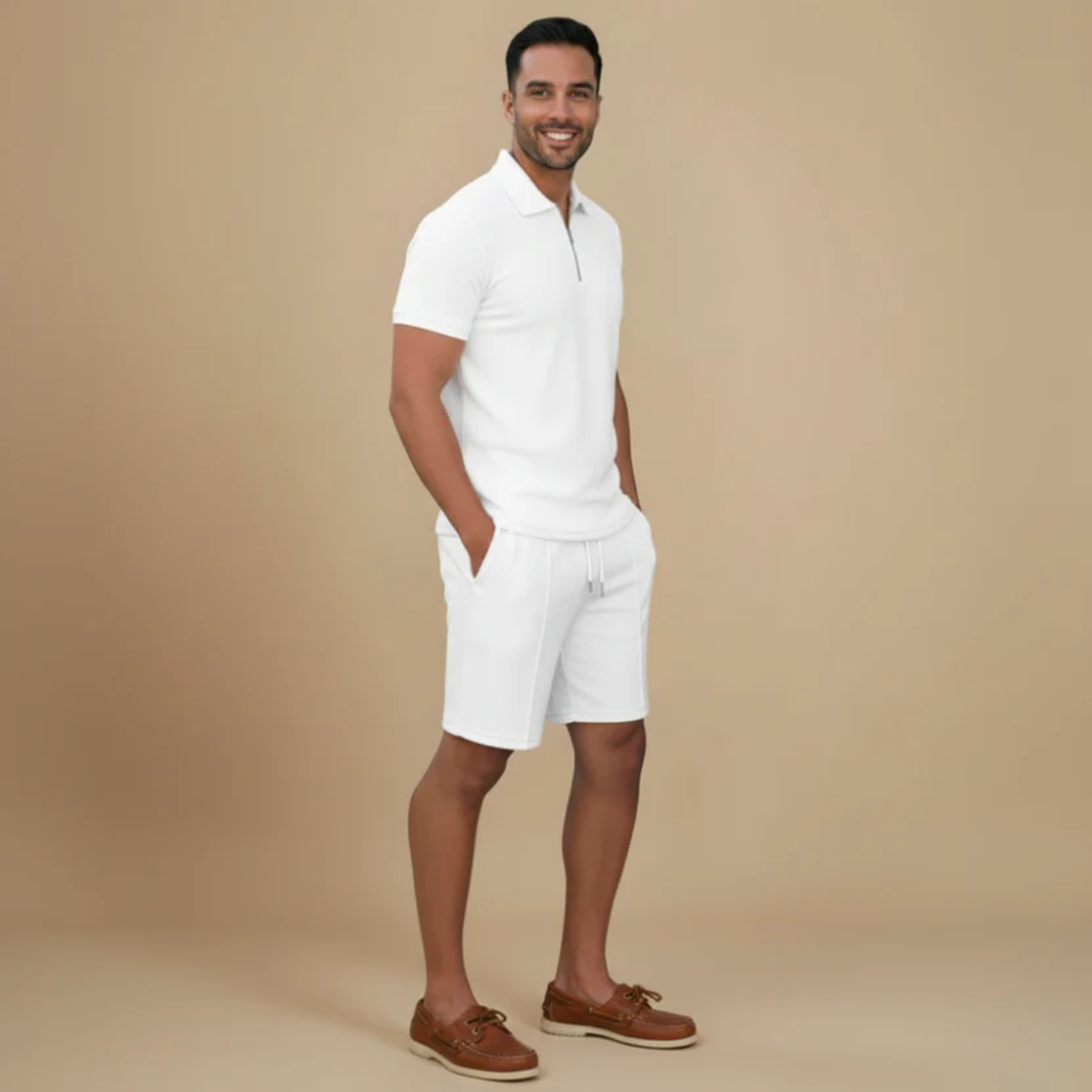The Novi Men's Polo and Shorts Summer Set