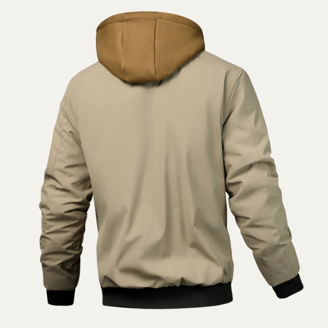 The Recco Men’s Warm Zip Quilted Hoodie Jacket with Fleece Lining
