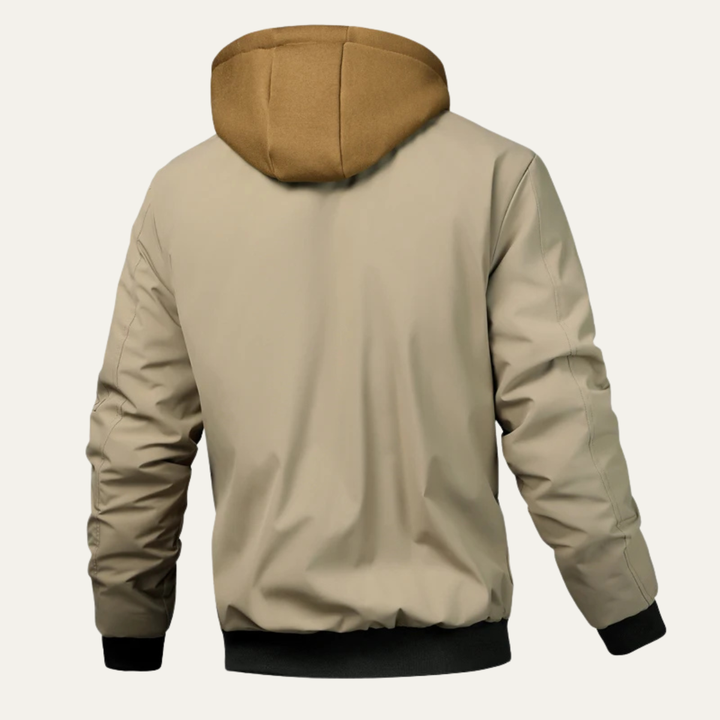 The Recco Men’s Warm Zip Quilted Hoodie Jacket with Fleece Lining