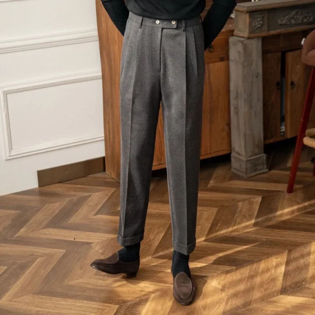 The Camogli Men’s Casual Tailored Pleated Pants