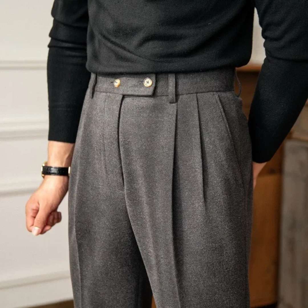 The Camogli Men’s Casual Tailored Pleated Pants