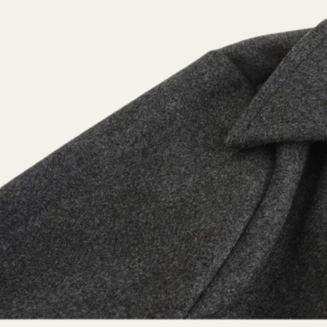 The Prescott Men’s Double Breasted Long Trench Coat – Wool Blend Overcoat