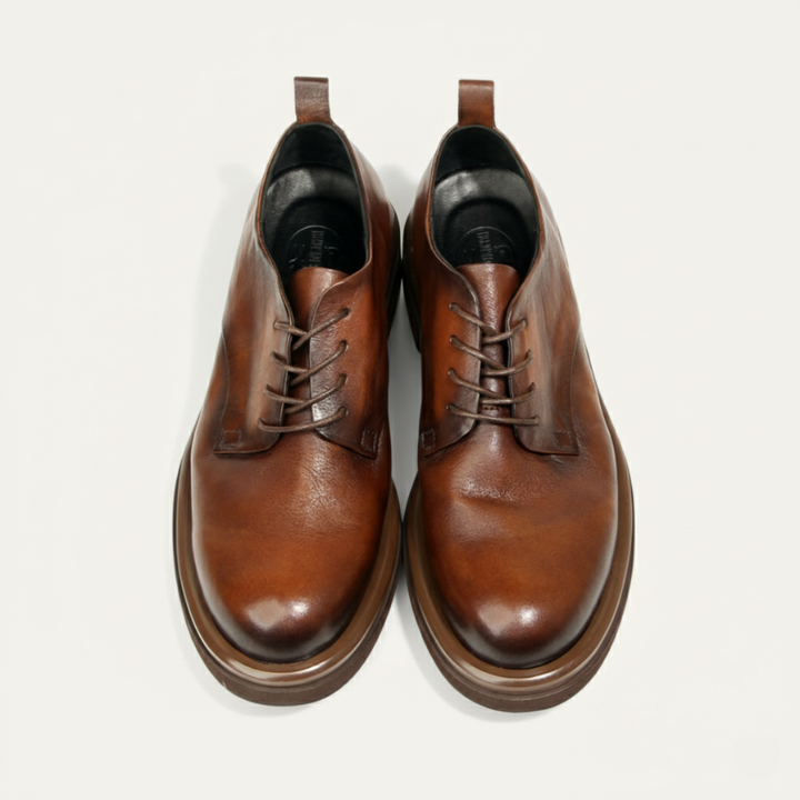 The Trento Men’s Faux Leather Dress Shoe – Formal Lace Up Smart Shoe