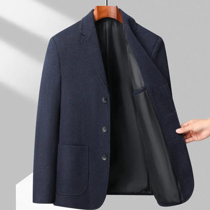 The Hamburg Men’s Slim Fit Smart Casual Houndstooth Check Blazer