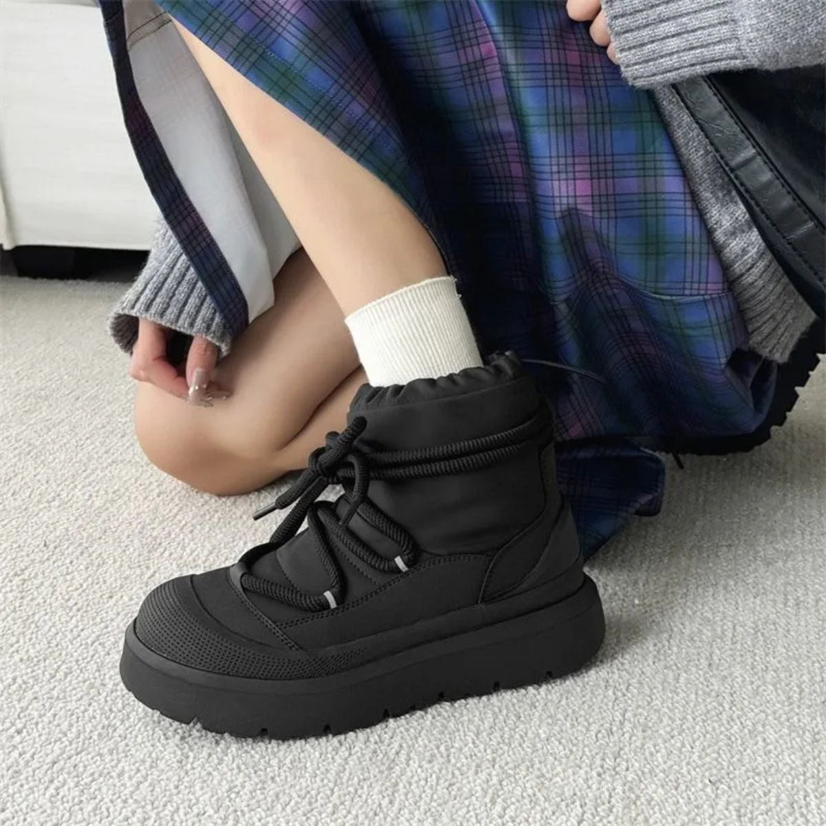 The Ladispoli Men’s Winter Fur Lined Anti Slip Casual Ankle Snow Boots