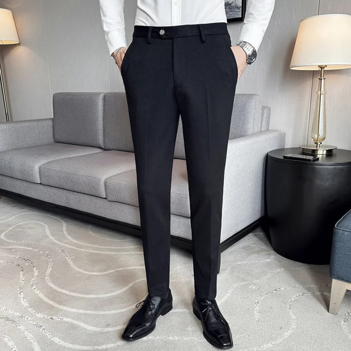 The Moltrasio Men’s Casual Office Wool Blend Business Pants