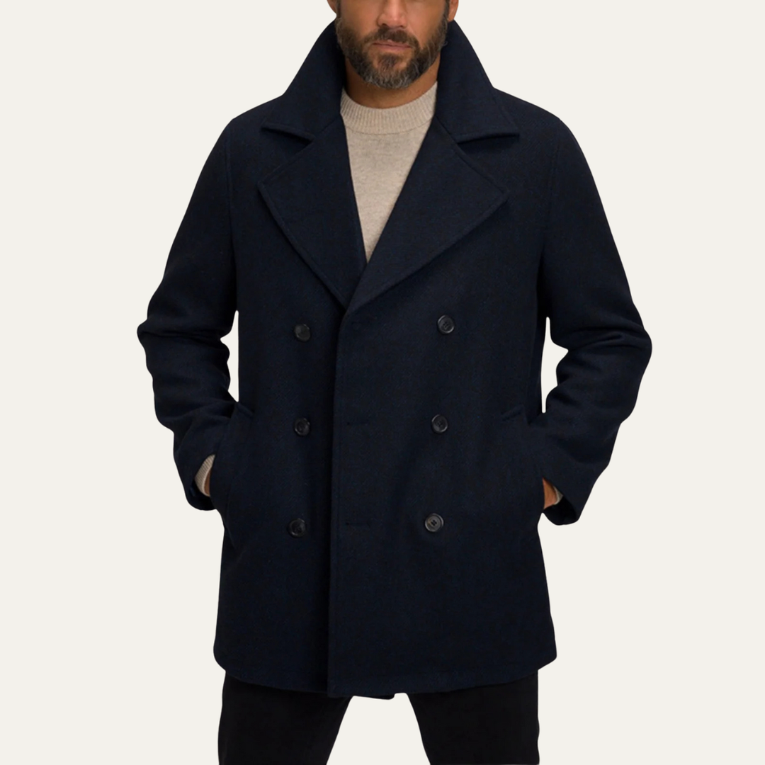The Parma Men’s Slim Fit Casual Versatile Peacoat