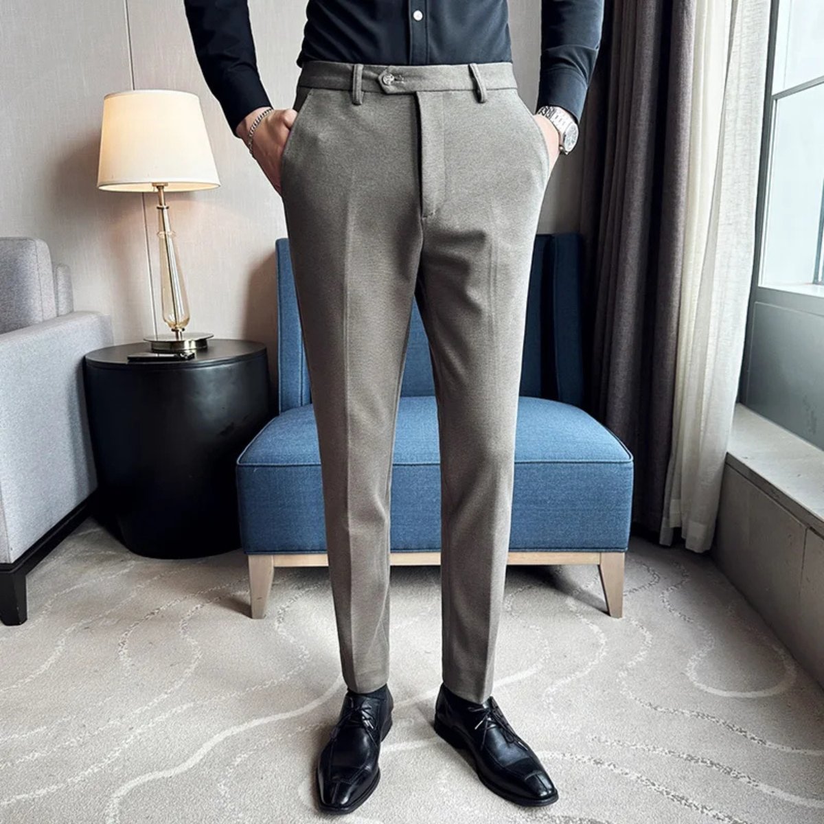 The Moltrasio Men’s Casual Office Wool Blend Business Pants