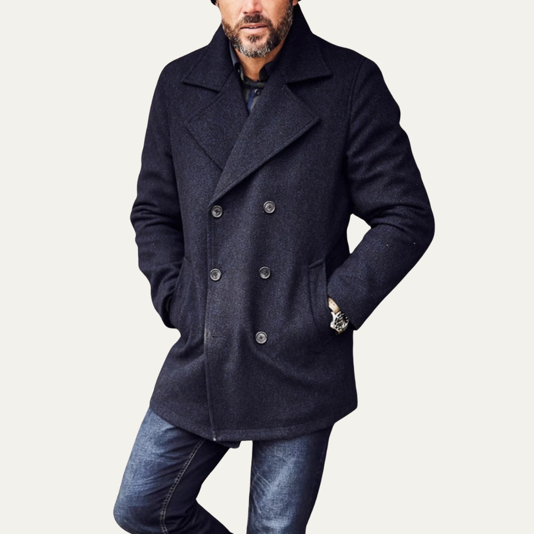 The Parma Men’s Slim Fit Casual Versatile Peacoat