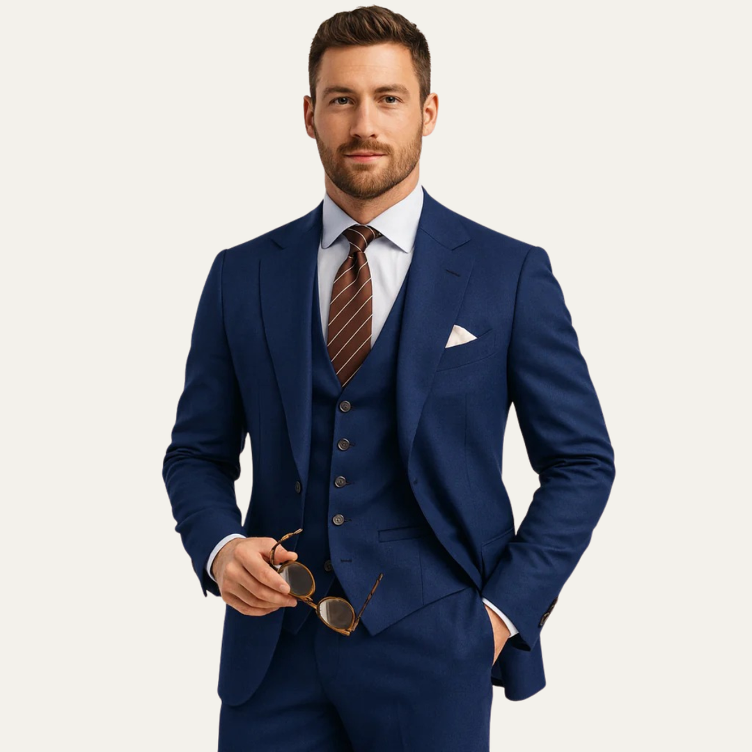 The Sulmona Men’s 3 Piece Suit – Blazer, Waistcoat & Pants