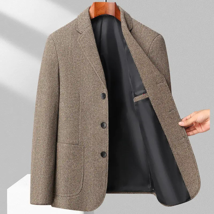 The Hamburg Men’s Slim Fit Smart Casual Houndstooth Check Blazer