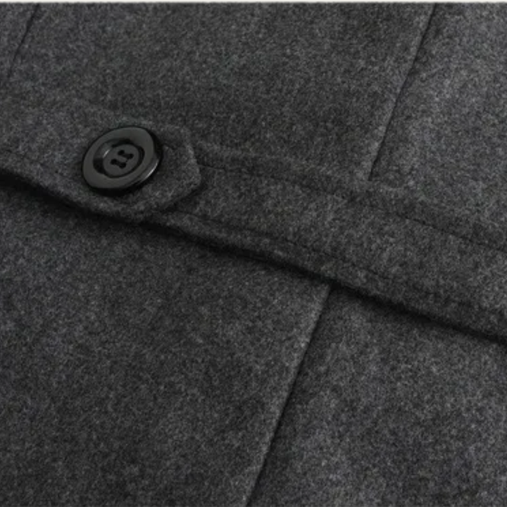 The Prescott Men’s Double Breasted Long Trench Coat – Wool Blend Overcoat