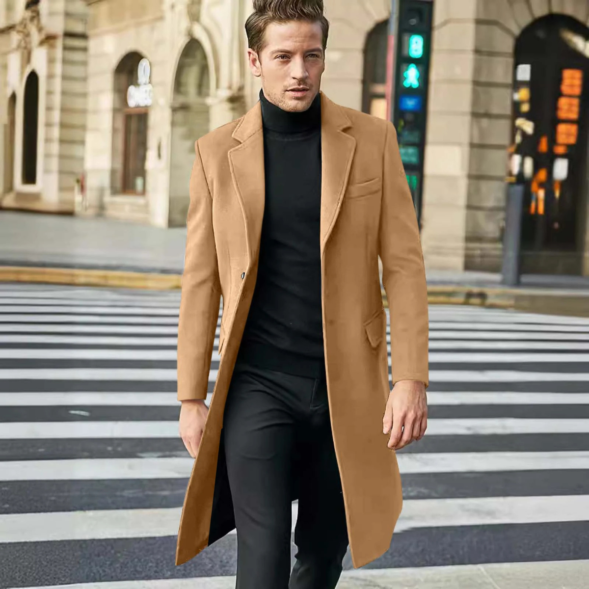 The Bergamo Men’s Luxury Trend Long Winter Overcoat