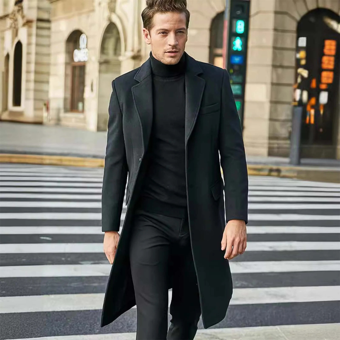 The Bergamo Men’s Luxury Trend Long Winter Overcoat