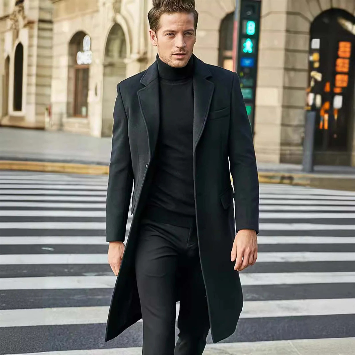 The Bergamo Men’s Luxury Trend Long Winter Overcoat
