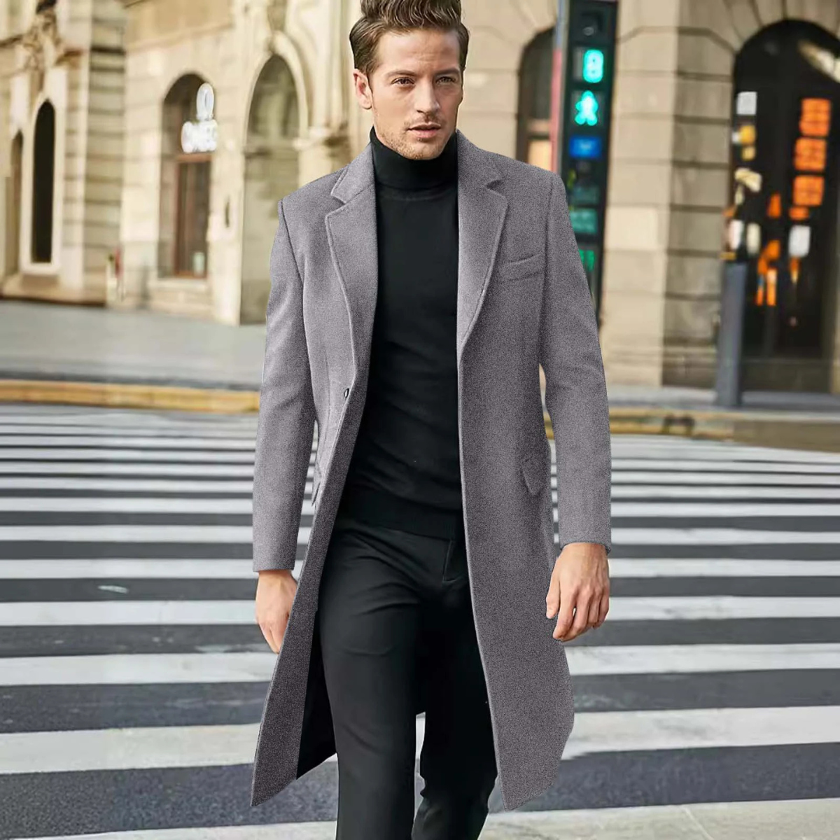 The Bergamo Men’s Luxury Trend Long Winter Overcoat