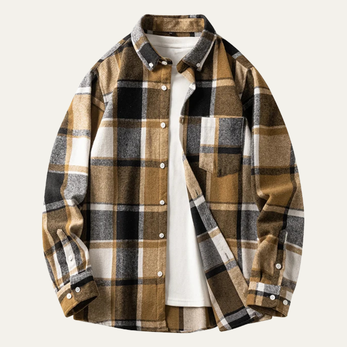 The Carpi Men’s Plaid Casual Flannel Shirt