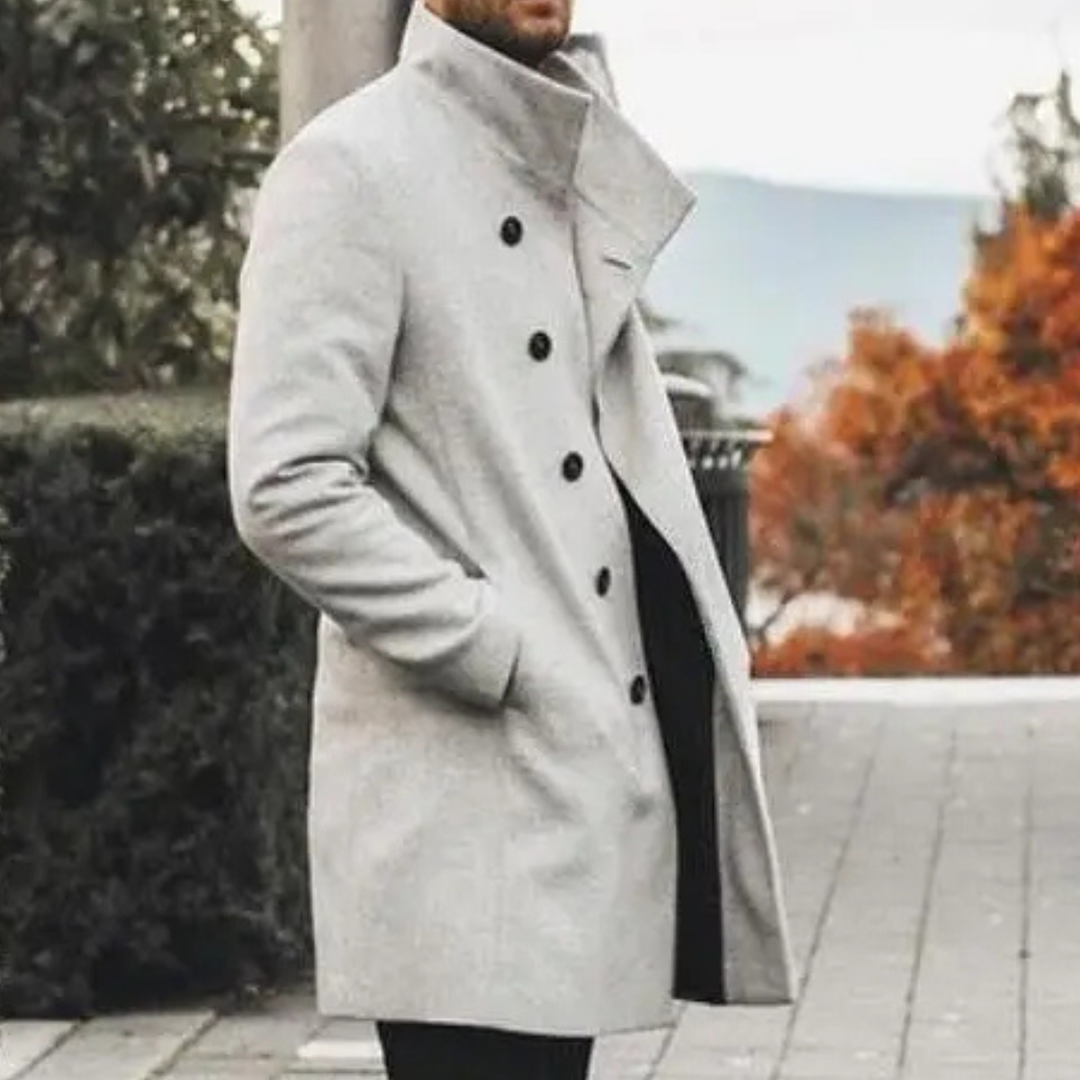 The Briarcliff Men's Long Plaid Check Coat