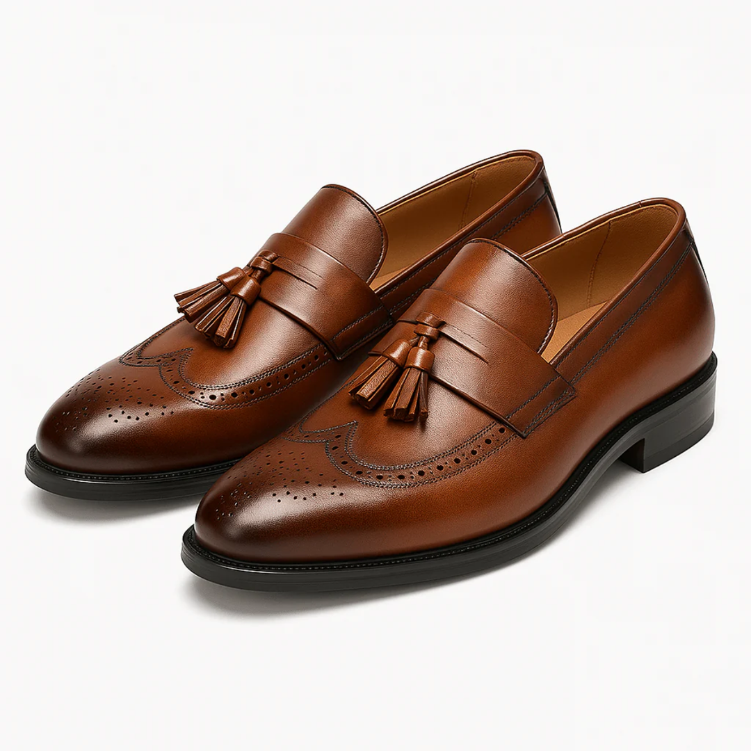 The Viareggio Men’s Leather Penny Loafers