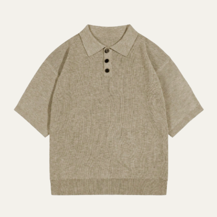 The Surry Hills Men’s Casual Solid Color Knitted Polo Shirt