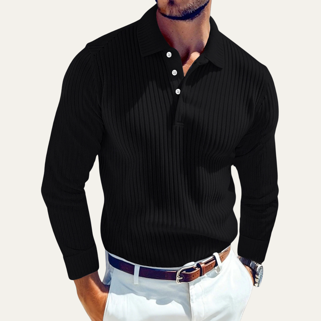 The Ostuni Men’s Ribbed Business Polo Shirt
