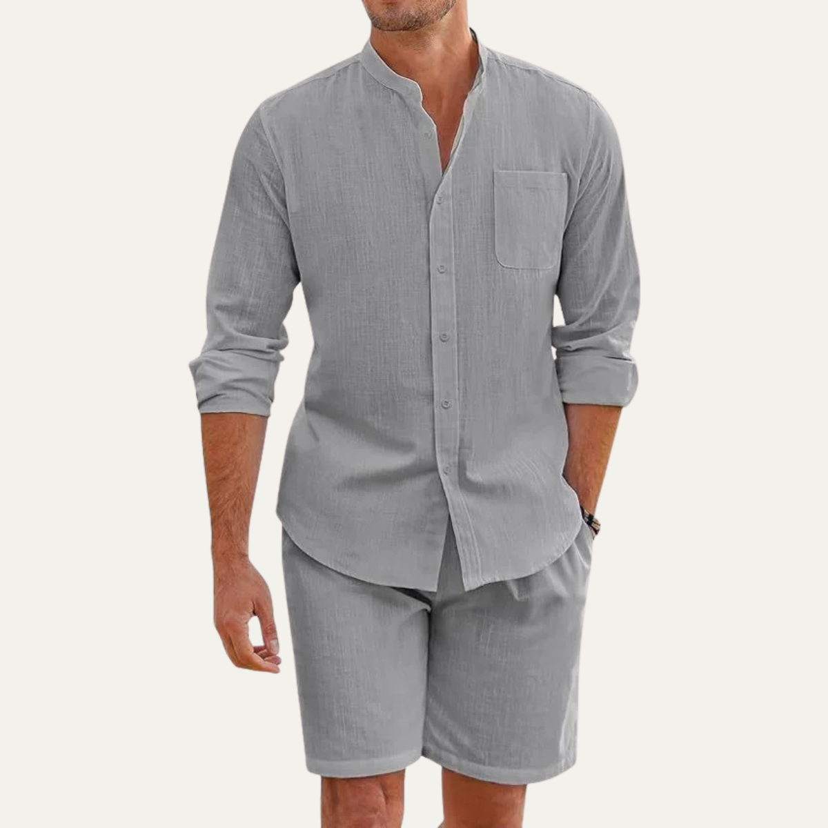 The Nottingham Men’s Lightweight Two Piece Summer Set – Cotton Beach Outfit