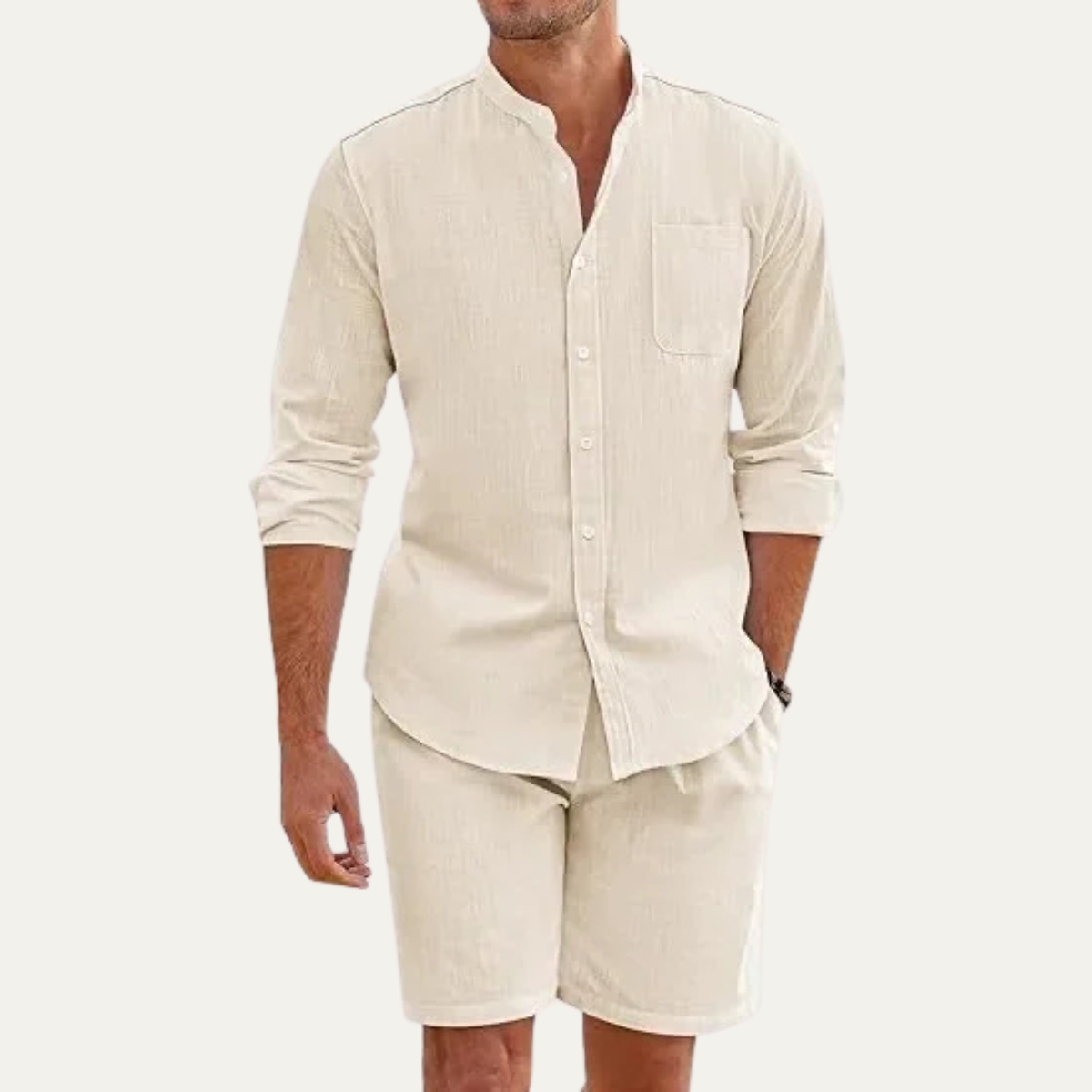 The Nottingham Men’s Lightweight Two Piece Summer Set – Cotton Beach Outfit