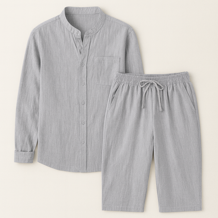 The Nottingham Men’s Lightweight Two Piece Summer Set – Cotton Beach Outfit