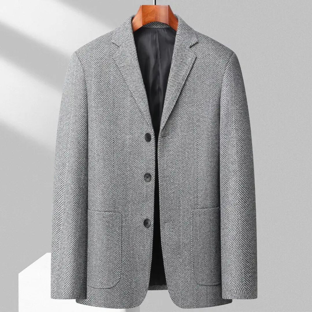 The Hamburg Men’s Slim Fit Smart Casual Houndstooth Check Blazer