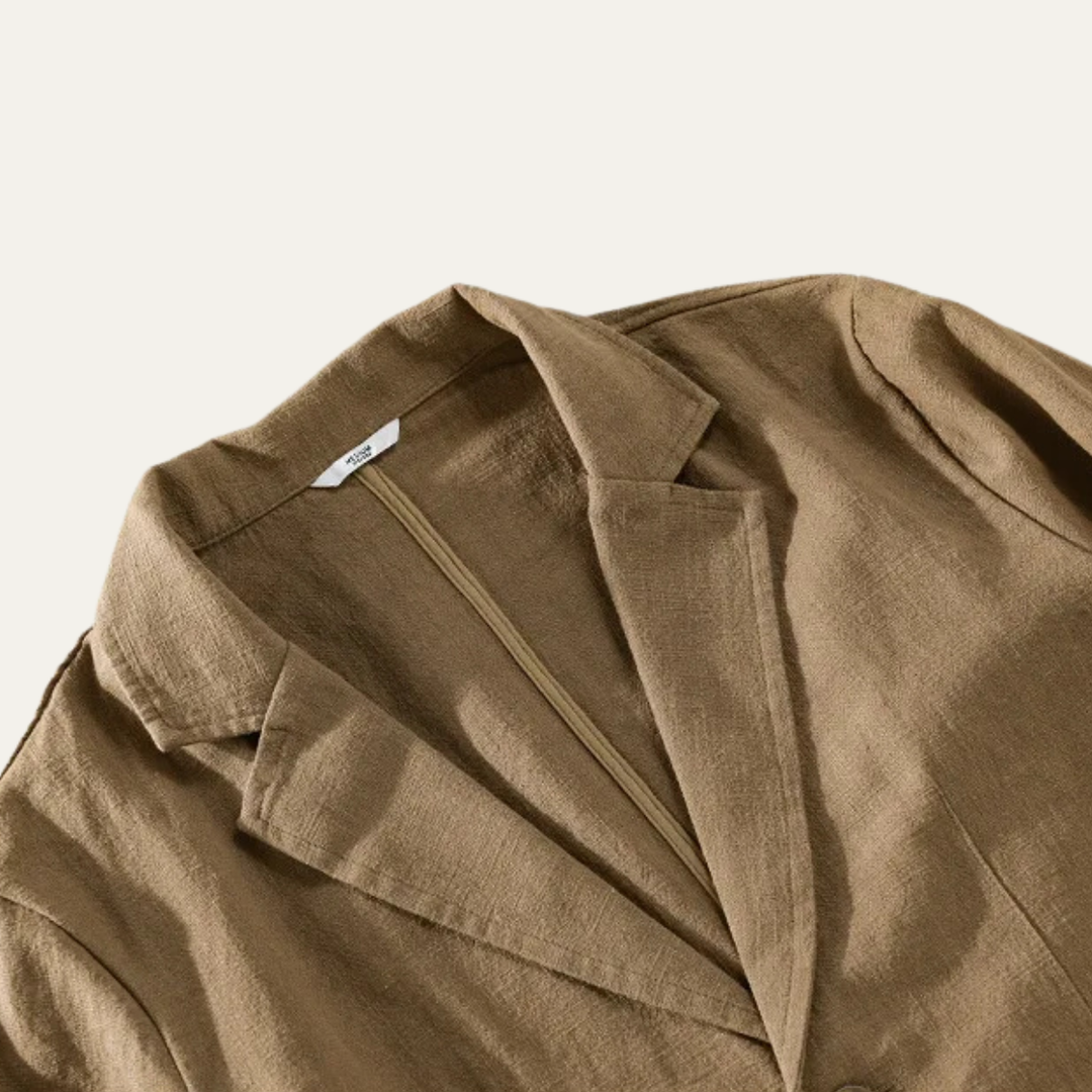 The Elmstead Men’s Men’s Solid Color Casual Linen Blazer