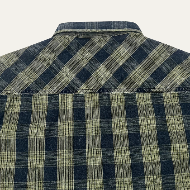 The Hawthorne Creek Men’s Vintage Plaid Denim Shirt Jacket