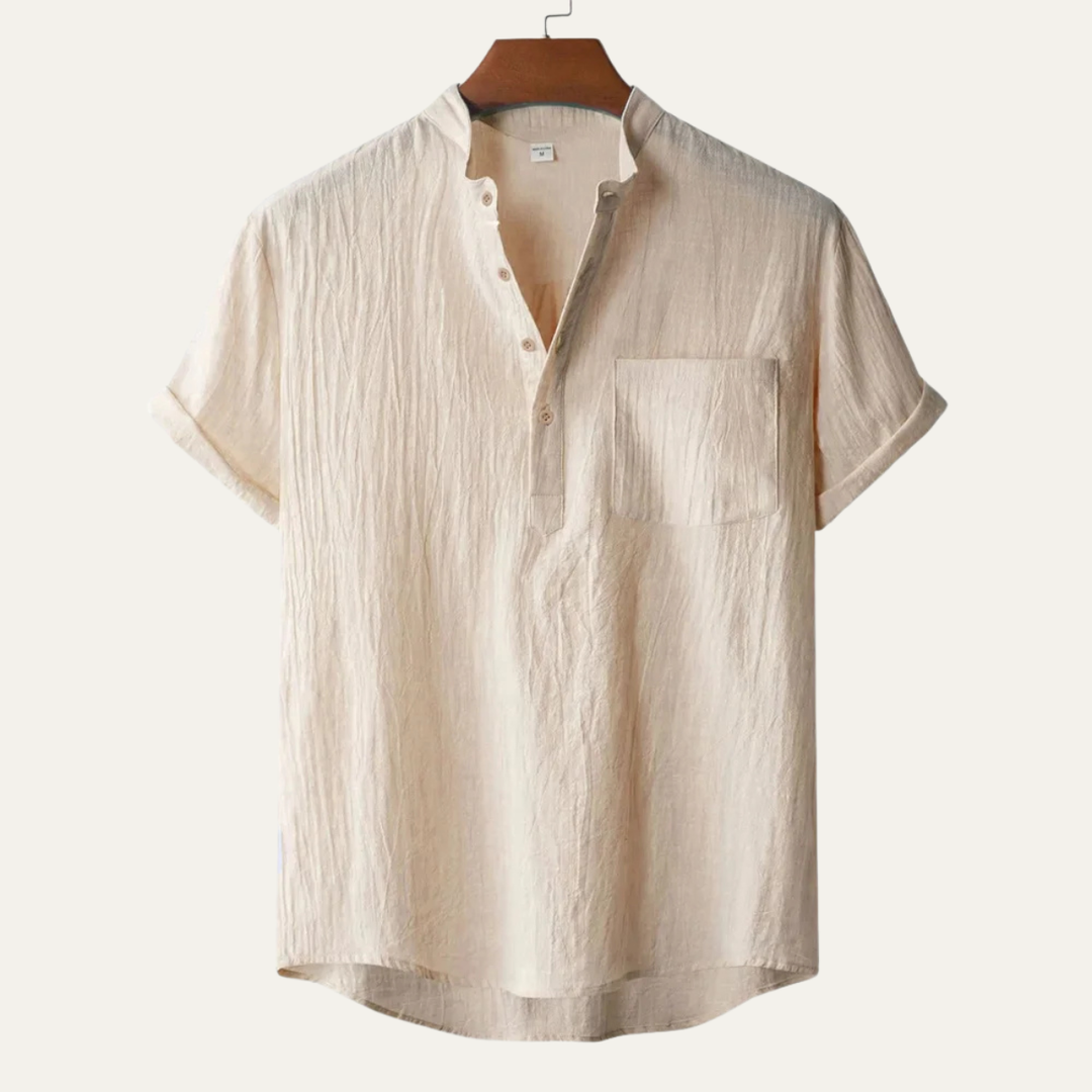 The Paddington Men’s Breathable Cotton Linen Henley Shirt