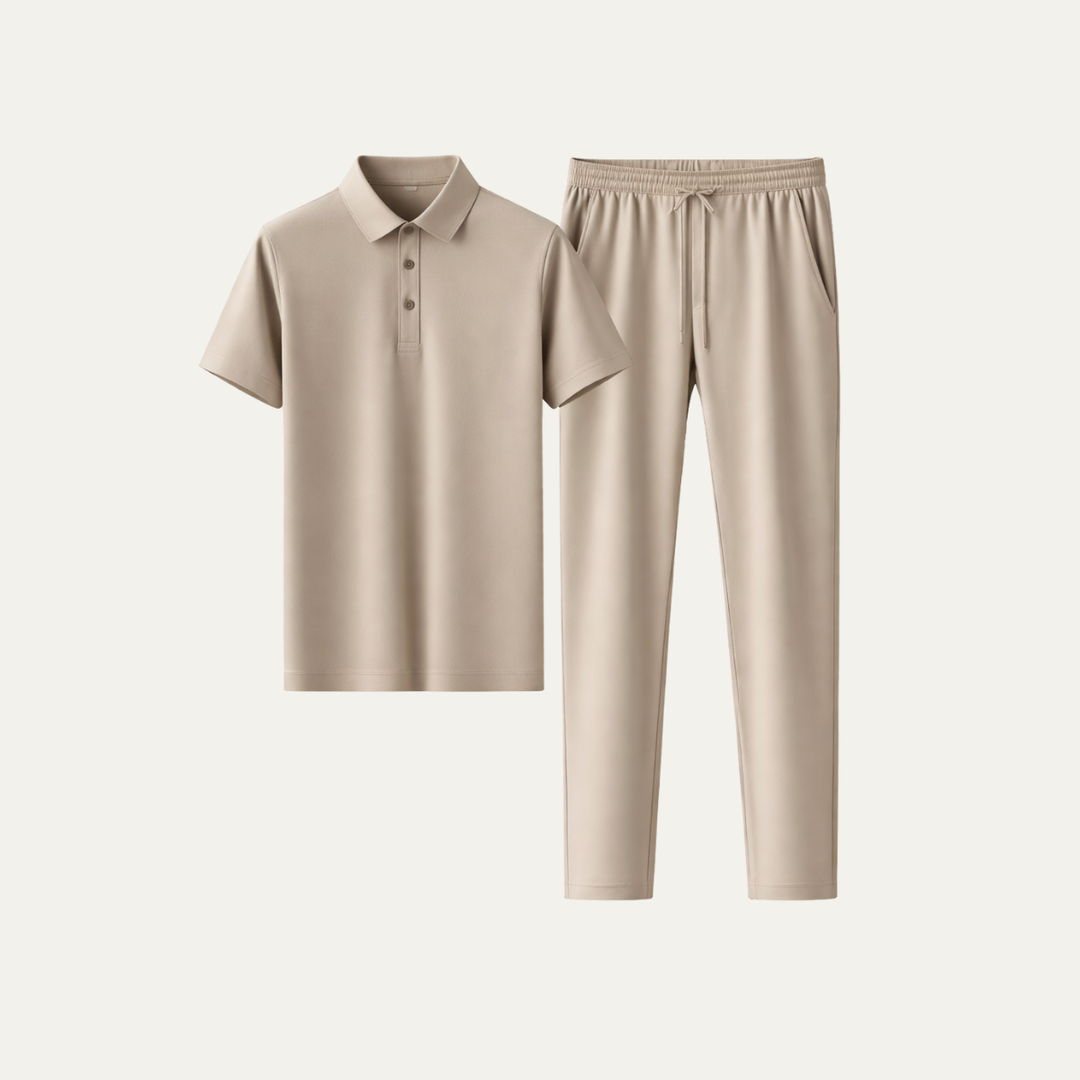 The Pinehill Ridge Men’s Summer Casual Set – Polo Shirt & Set