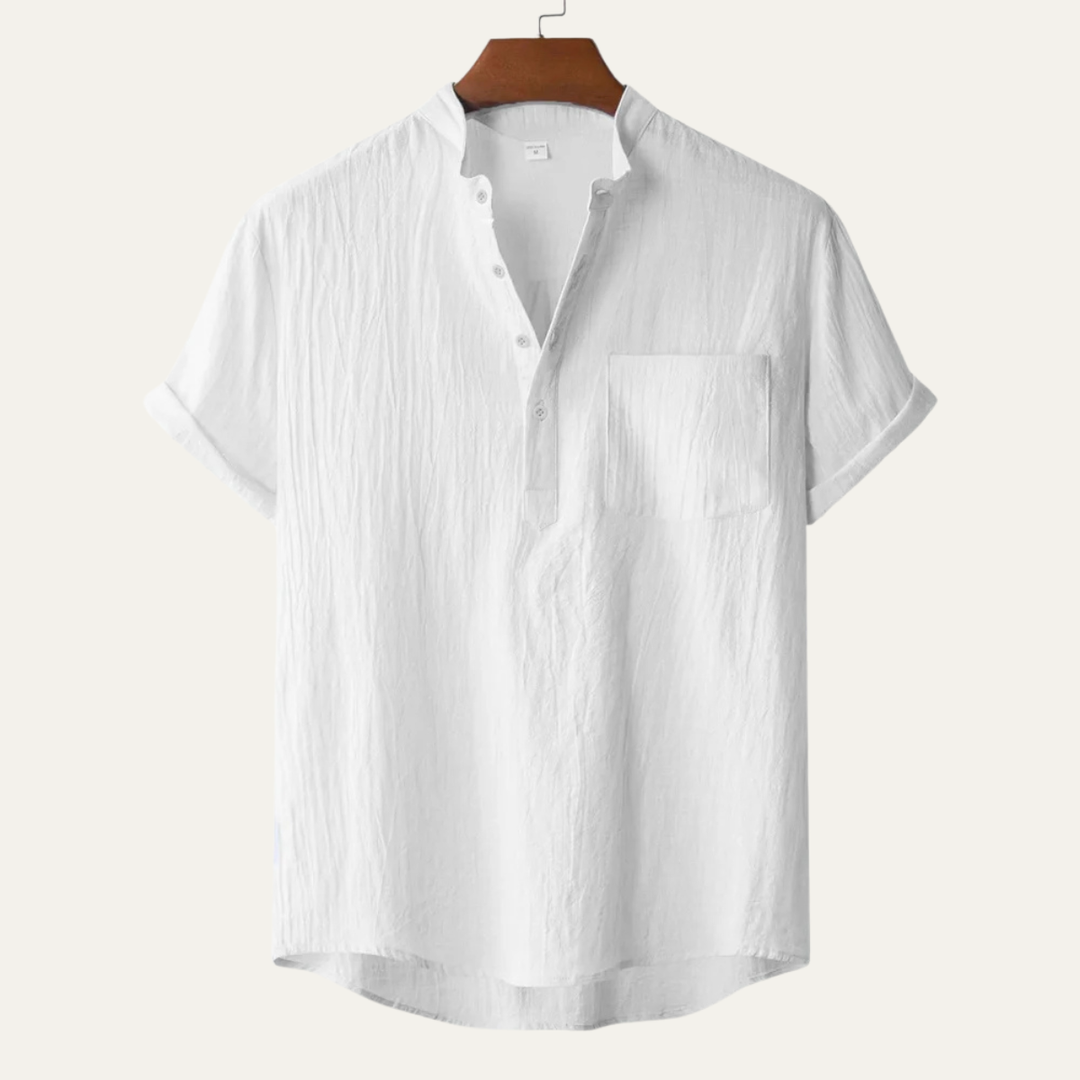 The Paddington Men’s Breathable Cotton Linen Henley Shirt