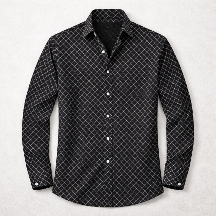 The Merano Men’s Geometric Print Button Down Shirt