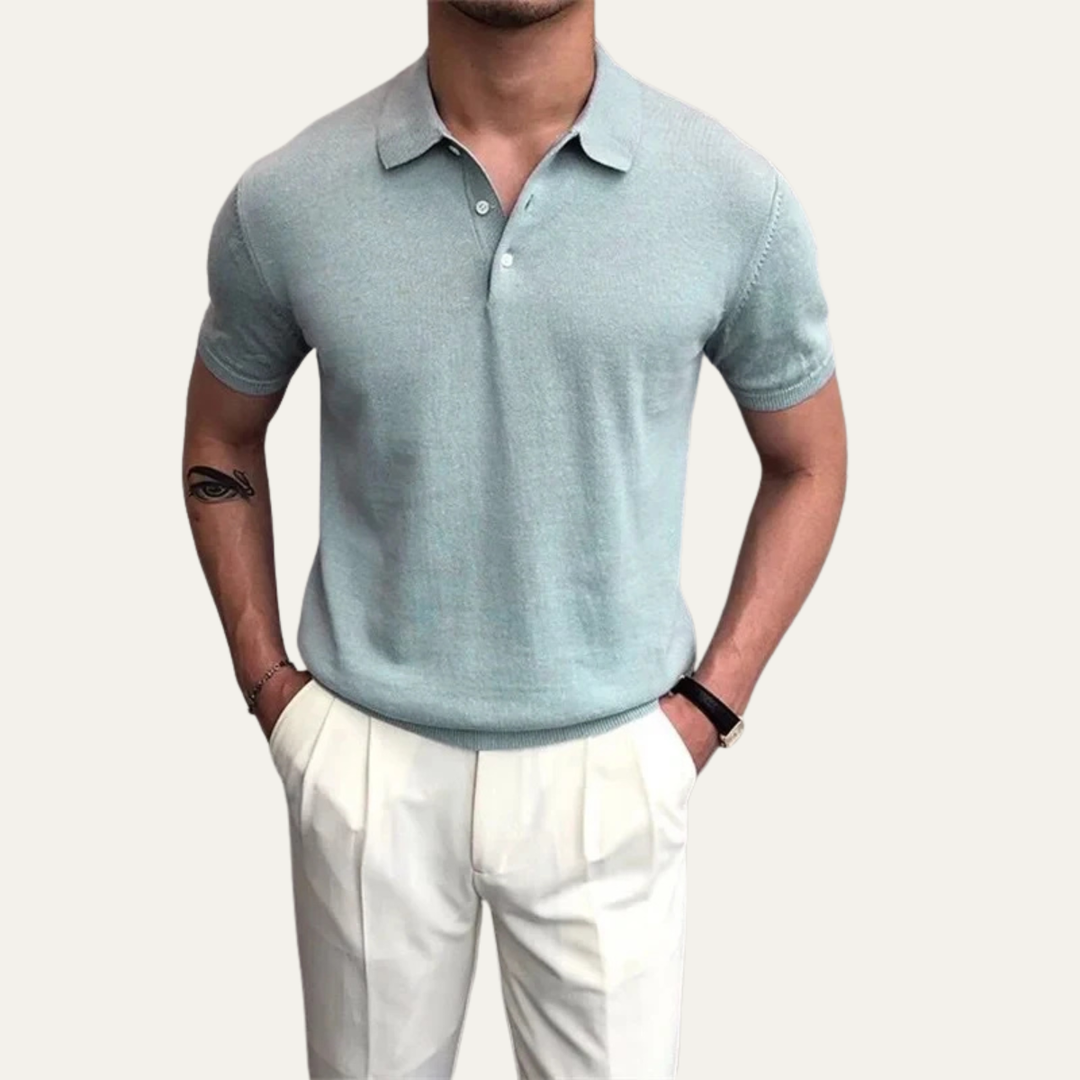 The Otranto Men’s Business Casual Knitted Polo Shirt