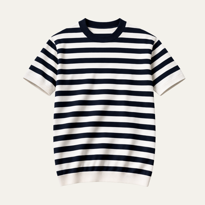 The Porto Cesareo Men’s Striped Cashmere Knit T Shirt