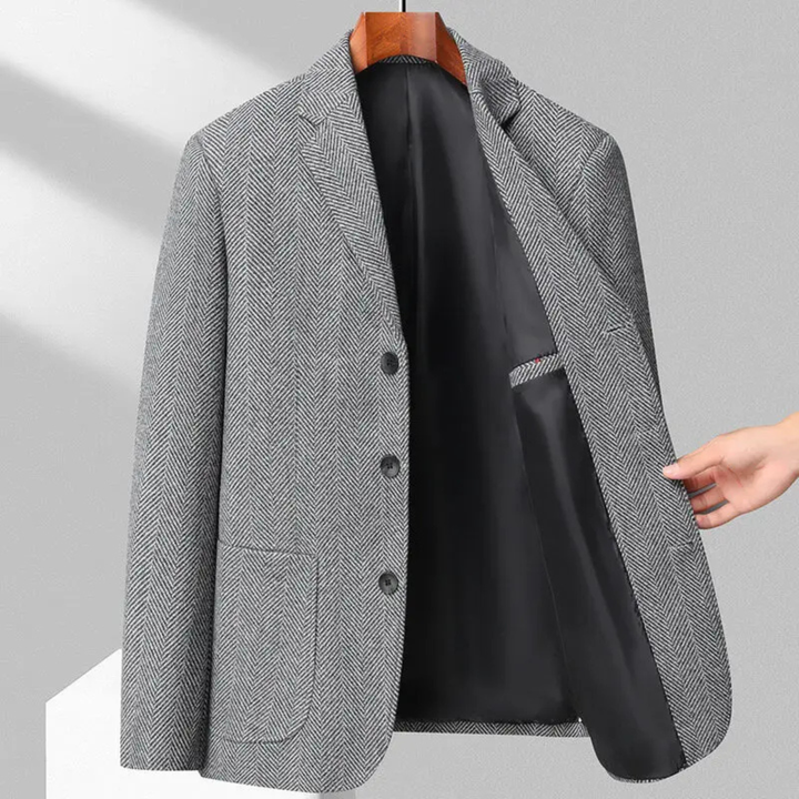 The Hamburg Men’s Slim Fit Smart Casual Houndstooth Check Blazer