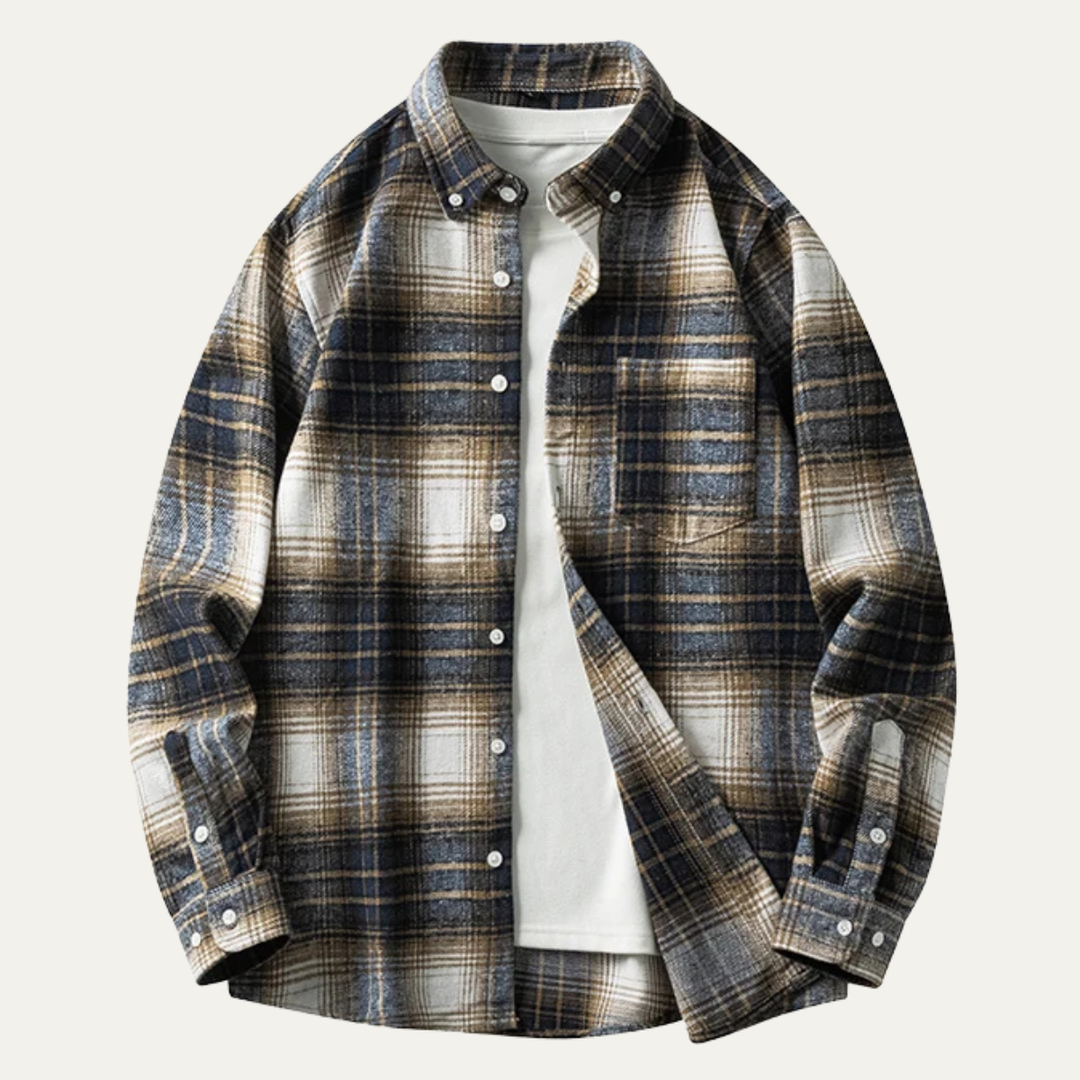 The Carpi Men’s Plaid Casual Flannel Shirt