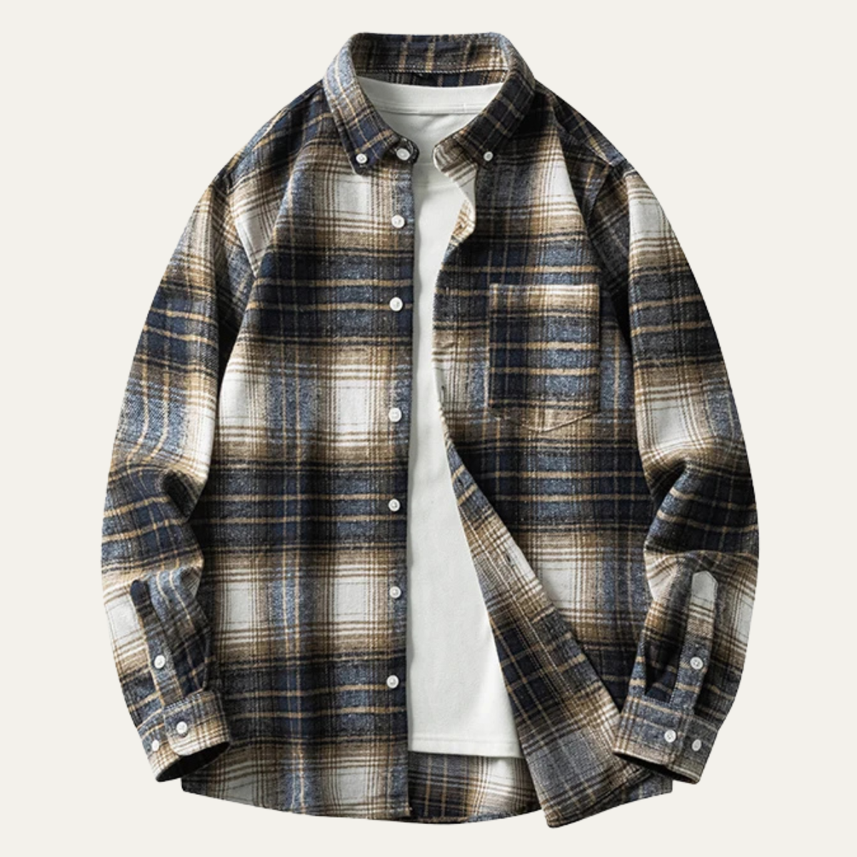 The Carpi Men’s Plaid Casual Flannel Shirt