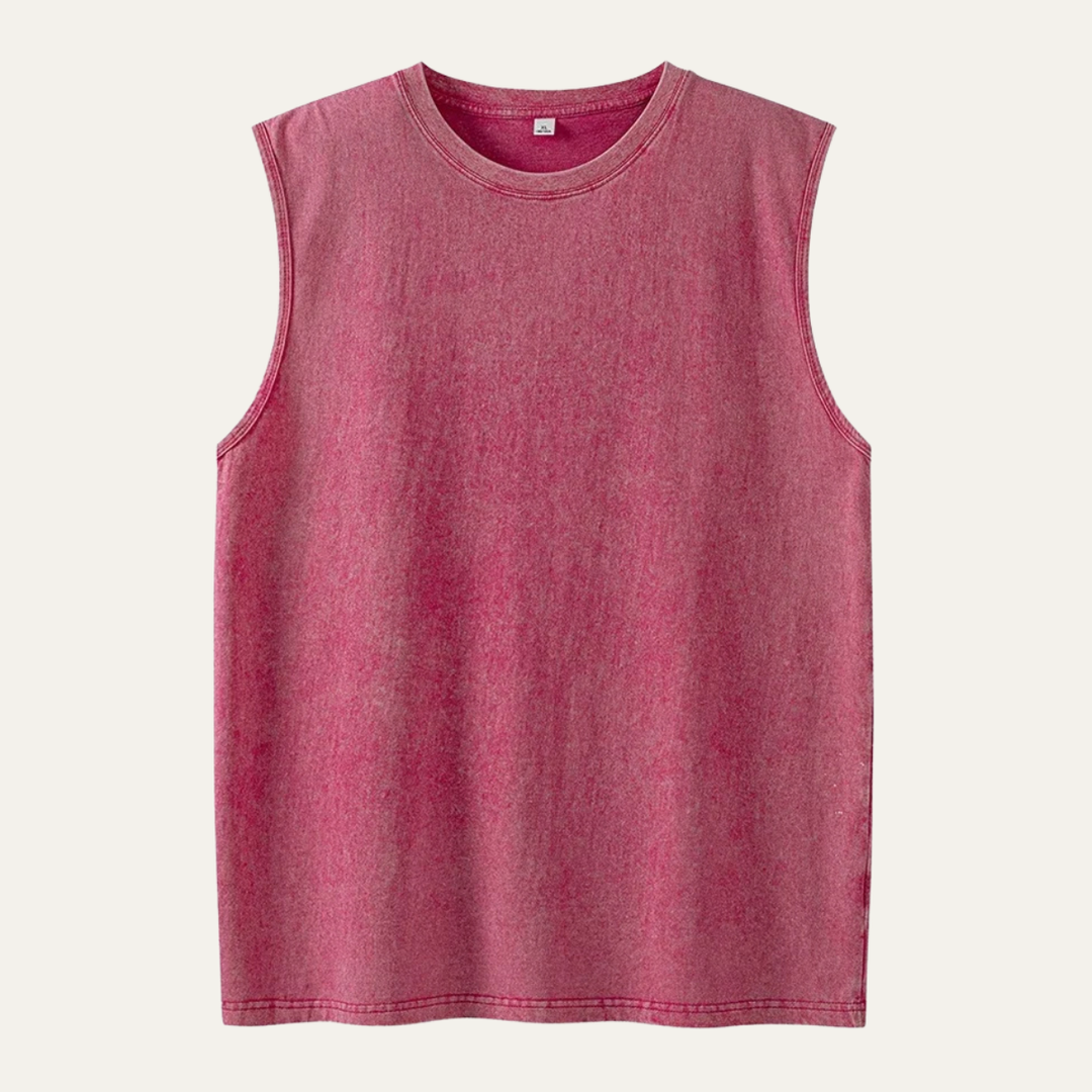 The Porto Men's Vintage Washed Sleeveless Tank Top